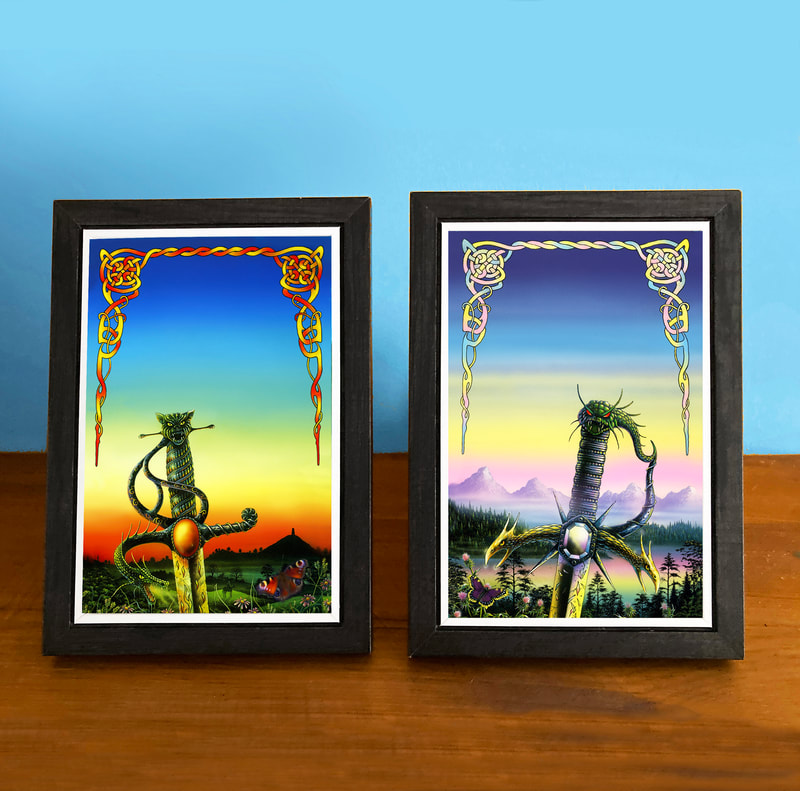 Two 6" x 4" framed prints sold as a set of two prints