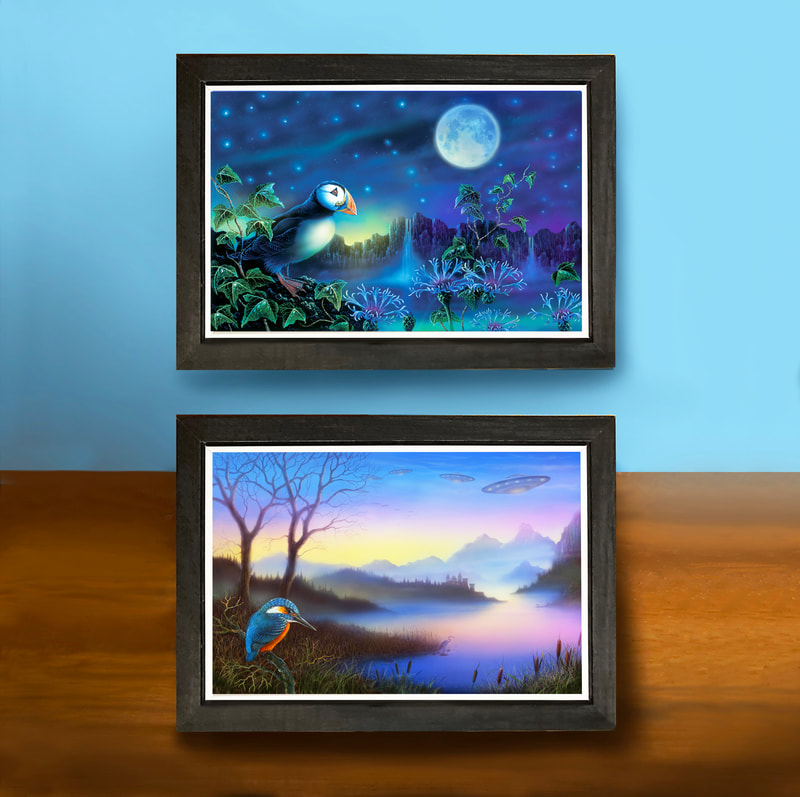 Two 6" x 4" framed prints sold as a set of two prints